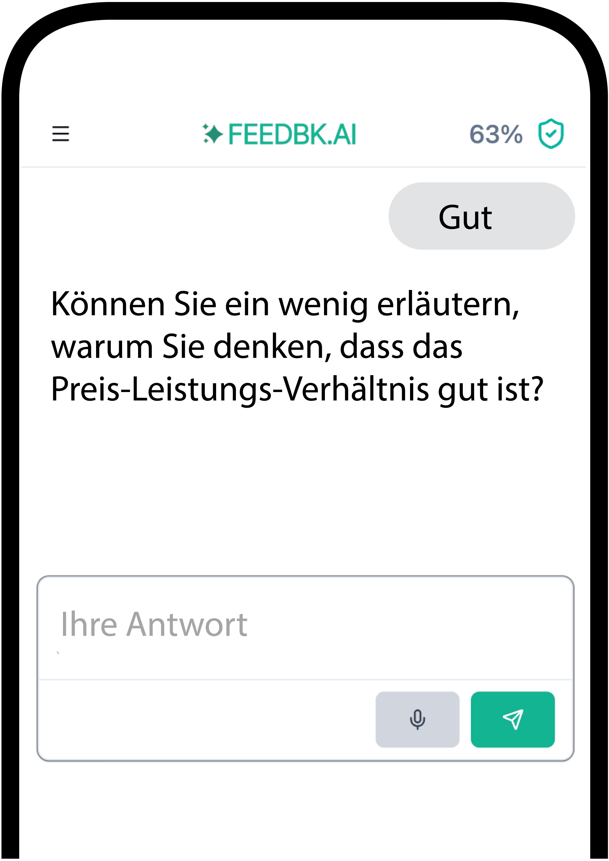 Feedbk.ai KI-moderierte Umfrage