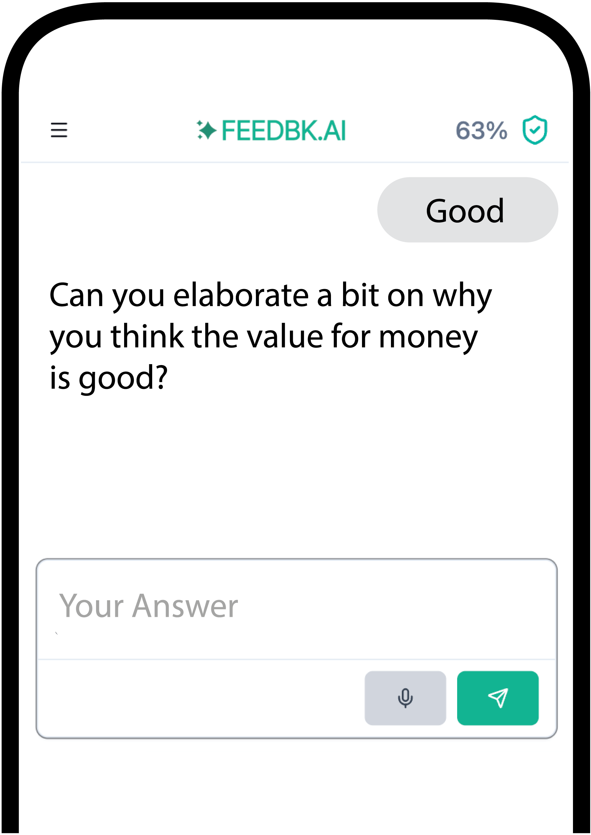 Feedbk.ai AI-moderated survey